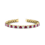 Load image into Gallery viewer, 10-ct.-diamond-tennis-bracelet-with-pink-sapphire-in-yellow-gold-FDBRC8635ROGSADRPI-10.00_20CT-NL-YG

