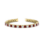 Load image into Gallery viewer, 10-ct.-diamond-tennis-bracelet-with-ruby-in-yellow-gold-FDBRC8635ROGRUDR-10.00_20CT-NL-YG
