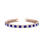 Load image into Gallery viewer, 10-ct.-diamond-tennis-bracelet-with-sapphire-in-rose-gold-FDBRC8635ROGSABL-10.00_20CT-NL-RG
