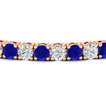 Load image into Gallery viewer, 10-ct.-diamond-tennis-bracelet-with-sapphire-in-rose-gold-FDBRC8635ROGSABLANGLE5-10.00_20CT-NL-RG
