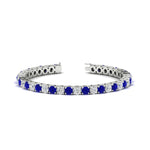 Load image into Gallery viewer, 10-ct.-diamond-tennis-bracelet-with-sapphire-in-white-gold-FDBRC8635ROGSABL-10.00_20CT-NL-WG
