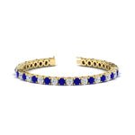 Load image into Gallery viewer, 10-ct.-diamond-tennis-bracelet-with-sapphire-in-yellow-gold-FDBRC8635ROGSABL-10.00_20CT-NL-YG
