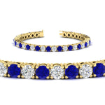 Load image into Gallery viewer, 10-ct.-diamond-tennis-bracelet-with-sapphire-in-yellow-gold-FDBRC8635ROGSABLANGLE2-10.00_20CT-NL-YG
