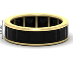 Load image into Gallery viewer, 10-ctw-channel-set-princess-cut-black-diamond-eternity-ring-in-yellow-gold-FDEWB160PRGBLACK-10.00CT-NL-YG-HW.jpg?v=1766128429