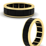 Load image into Gallery viewer, 10-ctw-channel-set-princess-cut-black-diamond-eternity-ring-in-yellow-gold-FDEWB160PRGBLACKANGLE3-10.00CT-NL-YG.jpg?v=1766128429