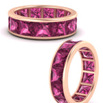 Load image into Gallery viewer, 10-ctw-channel-set-princess-cut-pink-sapphire-eternity-ring-in-rose-gold-FDEWB160PRGSADRPIANGLE3-10.00CT-NL-RG.jpg?v=1766128429