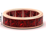 Load image into Gallery viewer, 10-ctw-channel-set-princess-cut-ruby-eternity-ring-in-rose-gold-FDEWB160PRGRUDR-10.00CT-NL-RG-HW.jpg?v=1766128429