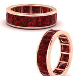 Load image into Gallery viewer, 10-ctw-channel-set-princess-cut-ruby-eternity-ring-in-rose-gold-FDEWB160PRGRUDRANGLE3-10.00CT-NL-RG.jpg?v=1766128429