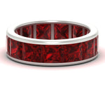 Load image into Gallery viewer, 10-ctw-channel-set-princess-cut-ruby-eternity-ring-in-white-gold-FDEWB160PRGRUDR-10.00CT-NL-WG.jpg?v=1766128429