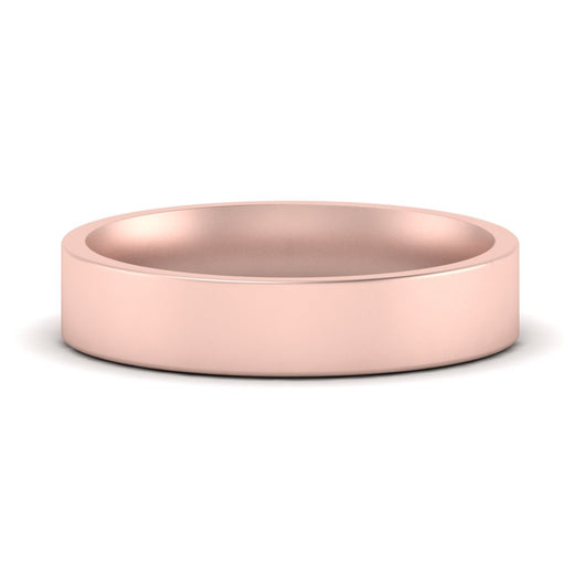 Comfort Fit Flat 4 mm Mens Wedding Band