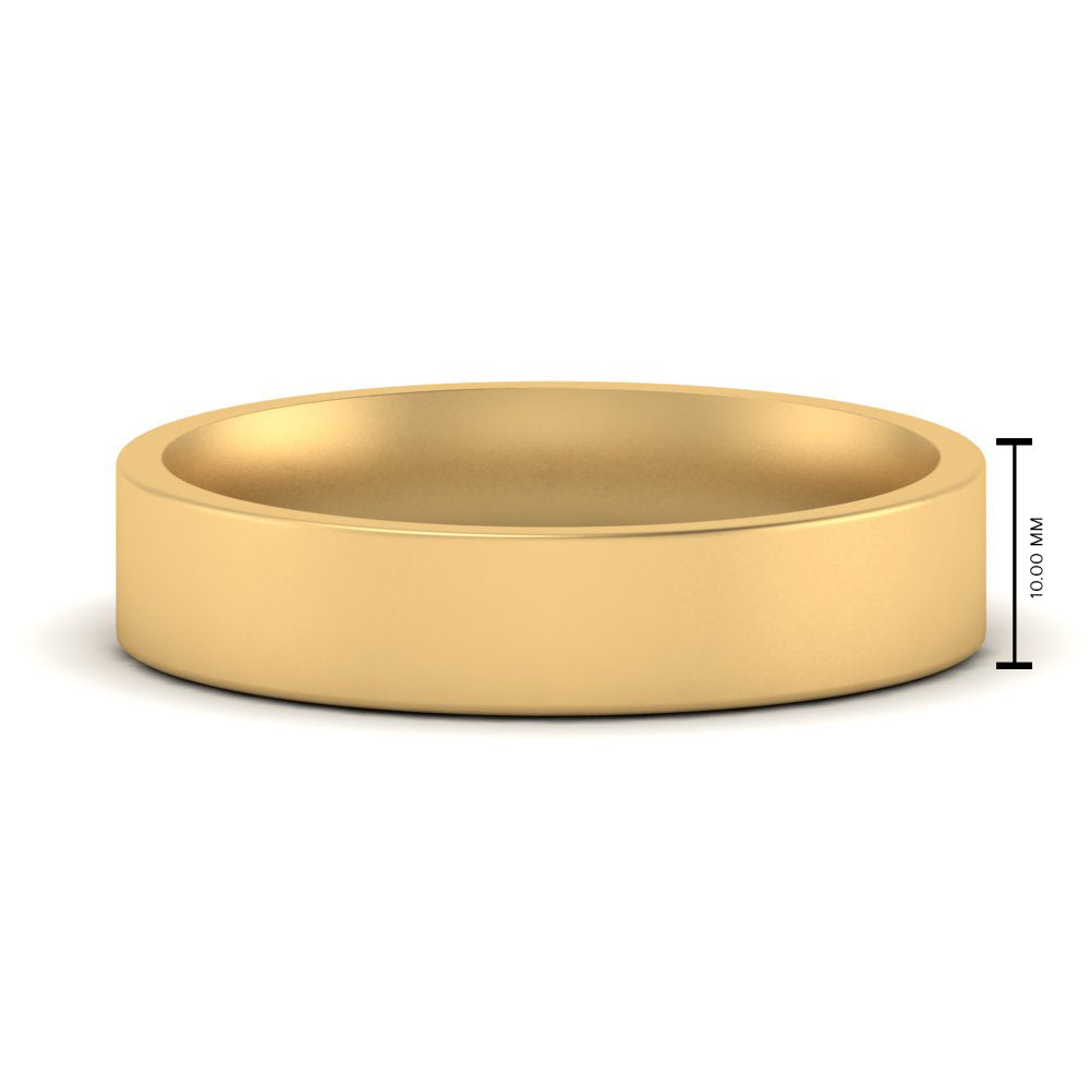 Comfort Fit Flat 4 mm Mens Wedding Band