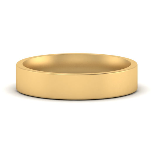 Comfort Fit Flat 4 mm Mens Wedding Band