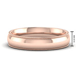 Load image into Gallery viewer, 4 mm Comfort Fit Wedding Band Milgrain Edge
