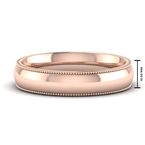 Comfort Fit Wedding Band Milgrain Edge