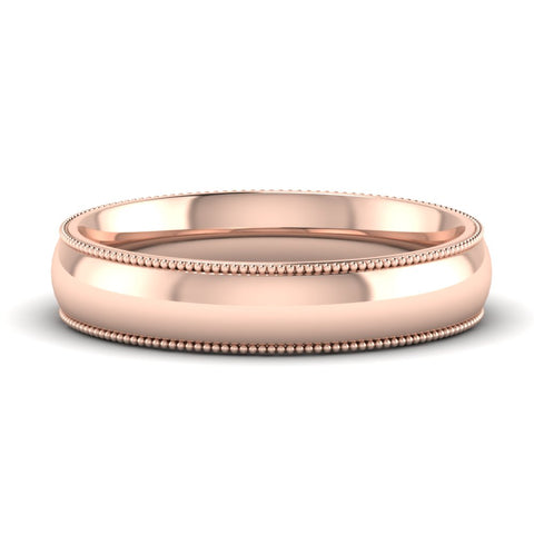 Comfort Fit Wedding Band Milgrain Edge