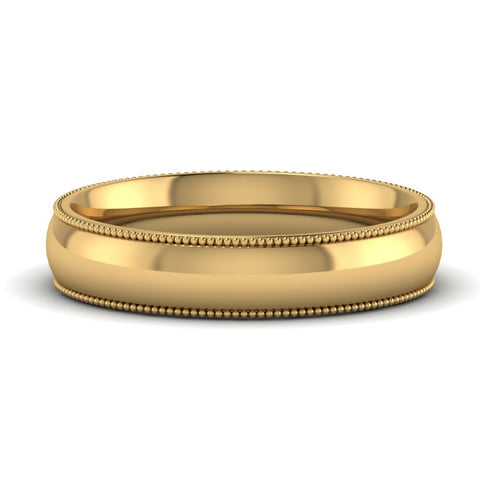Comfort Fit Wedding Band Milgrain Edge