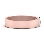 Load image into Gallery viewer, 5 mm Flat Gold Wedding Band
