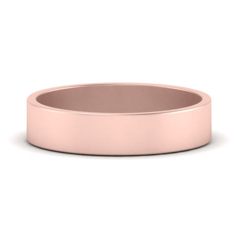 5 mm Flat Gold Wedding Band