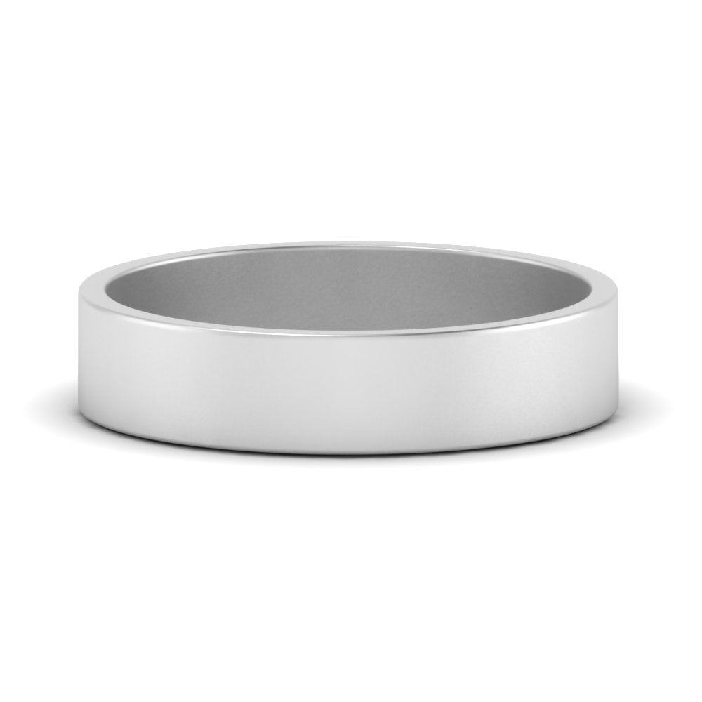 5 mm Flat Gold Wedding Band