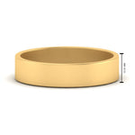 Load image into Gallery viewer, 5 mm Flat Gold Wedding Band
