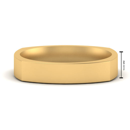 Square Comfort Fit Mens Wedding Band