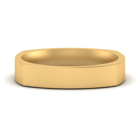 Square Comfort Fit Mens Wedding Band