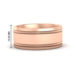 Load image into Gallery viewer, 10-mm-together-double-milgrain-wedding-band-in-rose-gold-fdm11341angle3-10.00mm-nl-rg
