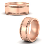 Load image into Gallery viewer, 10-mm-together-double-milgrain-wedding-band-in-rose-gold-fdm11341angle3-10.00mm-nl-rg
