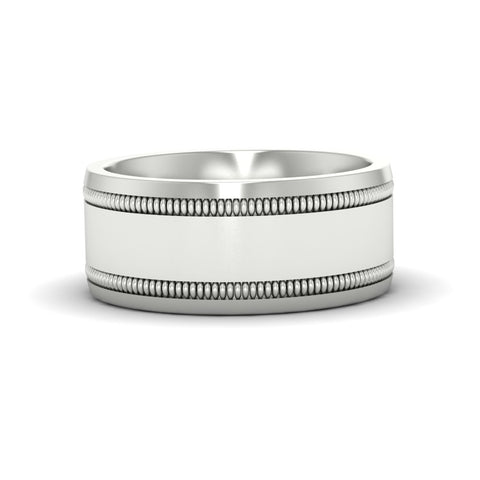 Mens Band Double Milgrain