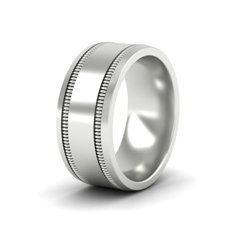 Mens Band Double Milgrain
