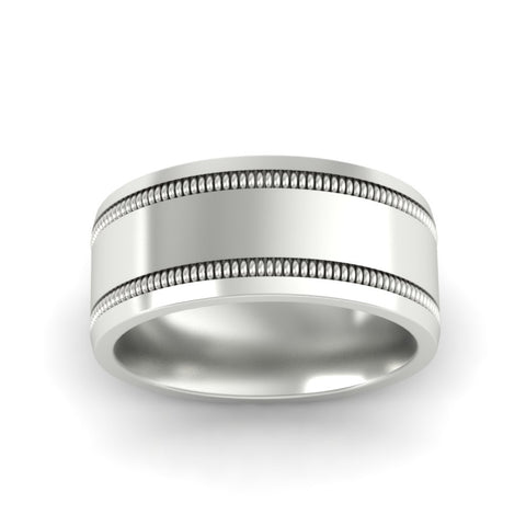 Mens Band Double Milgrain