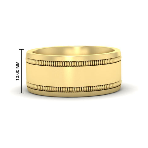 Mens Band Double Milgrain