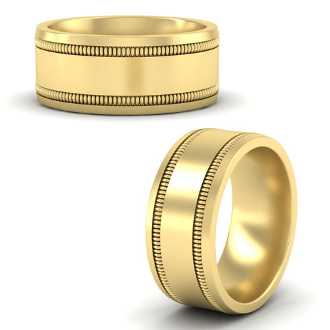Mens Band Double Milgrain