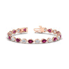 Load image into Gallery viewer, 11-carat-classic-teardrop-link-east-west-pink-sapphire-bracelet-in-rose-gold-FDBRCPE10581GSADRPI-11.00CT-NL-RG.jpg?v=1776855008