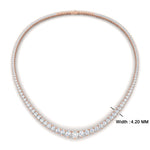 Load image into Gallery viewer, 11-ct-graduated-diamond-tennis-chain-necklace-in-FDNK11299RO-ANGLE1-11.00CT-NL-RG