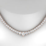 Load image into Gallery viewer, 11-ct-graduated-diamond-tennis-chain-necklace-in-FDNK11299RO-ANGLE1-11.00CT-NL-RG