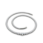 Load image into Gallery viewer, 11-ct-graduated-diamond-tennis-chain-necklace-in-FDNK11299RO-ANGLE1-11.00CT-NL-WG