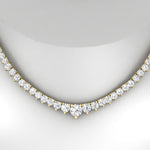 Load image into Gallery viewer, 11-ct-graduated-diamond-tennis-chain-necklace-in-FDNK11299RO-ANGLE1-11.00CT-NL-YG