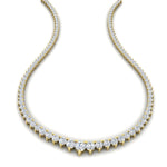 Load image into Gallery viewer, 11-ct-graduated-diamond-tennis-chain-necklace-in-FDNK11299RO-ANGLE1-11.00CT-NL-YG