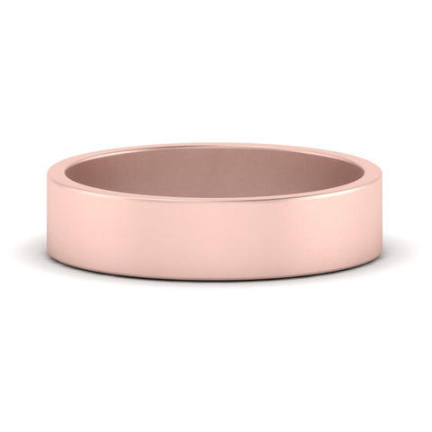 5 mm Flat Gold Wedding Band