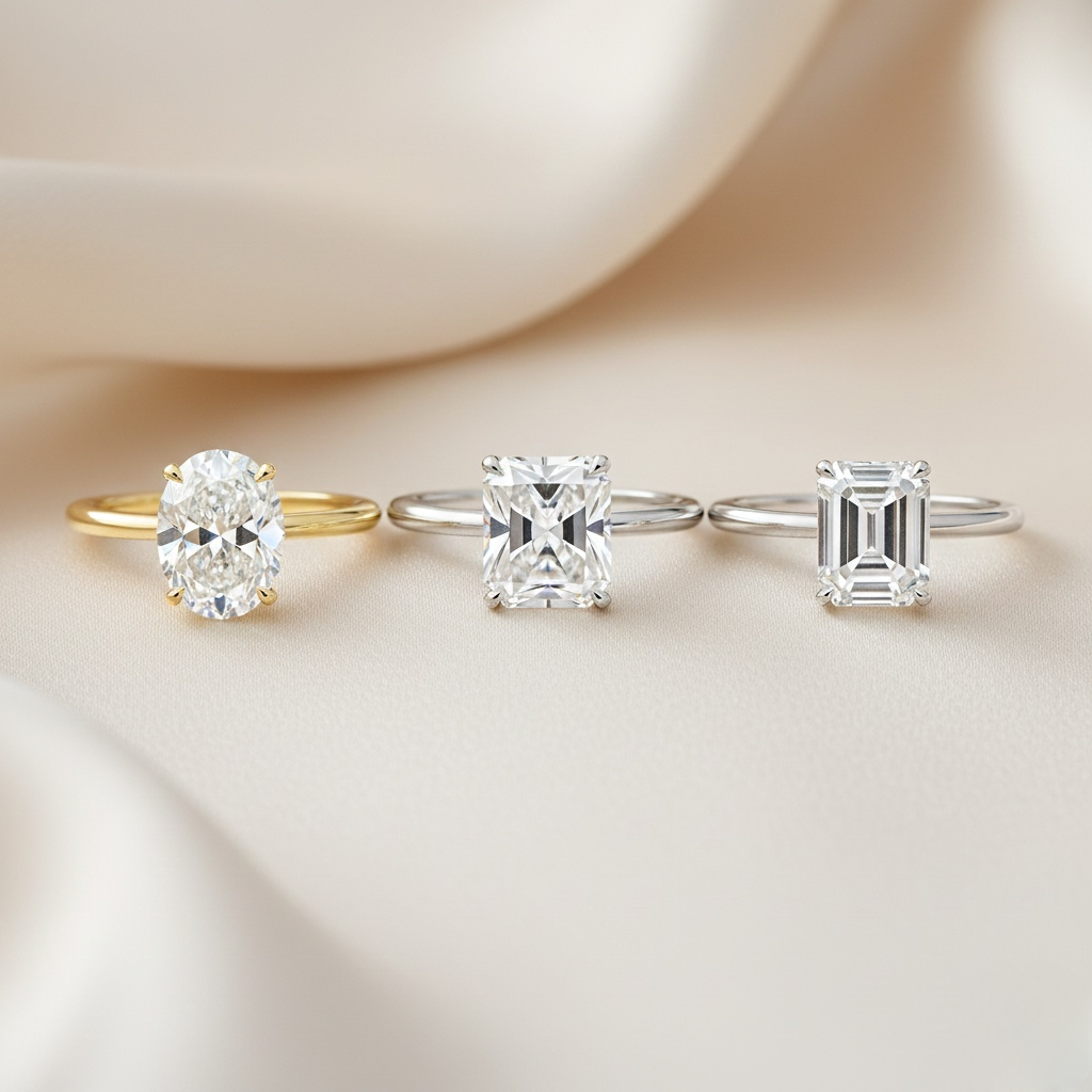 Natural Diamond Solitaire Rings