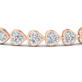 Thumbnail 4 - 12-50-ct-bezel-tennis-bracelet-heart-shaped-diamond-in-rose-gold-fdbrc10581htangle2-12-50-ct-nl-rg