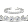 Load image into Gallery viewer, 12-50-ct-bezel-tennis-bracelet-heart-shaped-diamond-in-white-gold-fdbrc10581htangle2-12-50-ct-nl-wg
