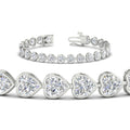 Thumbnail 21 - 12-50-ct-bezel-tennis-bracelet-heart-shaped-diamond-in-white-gold-fdbrc10581htangle2-12-50-ct-nl-wg
