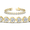 Load image into Gallery viewer, 12-50-ct-bezel-tennis-bracelet-heart-shaped-diamond-in-yellow-gold-fdbrc10581htangle2-12-50-ct-nl-yg