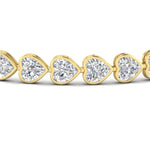 Load image into Gallery viewer, 12-50-ct-bezel-tennis-bracelet-heart-shaped-diamond-in-yellow-gold-fdbrc10581htangle2-12-50-ct-nl-yg
