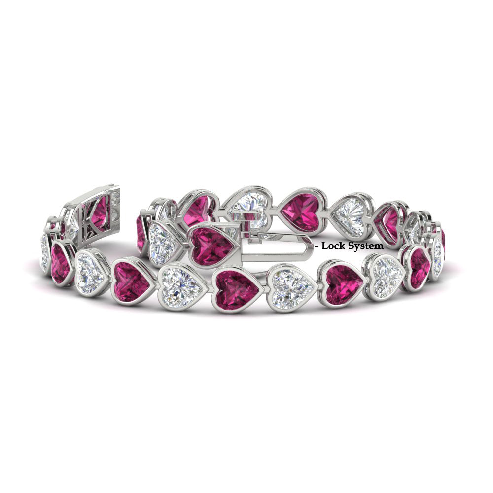 12-50-ct-bezel-tennis-bracelet-heart-shaped-diamond-with-pink-sapphire-in-white-gold-fdbrc10581htgsadrpiangle2-12-50-ct-nl-wg