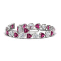 Thumbnail 33 - 12-50-ct-bezel-tennis-bracelet-heart-shaped-diamond-with-pink-sapphire-in-white-gold-fdbrc10581htgsadrpiangle2-12-50-ct-nl-wg