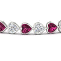 Thumbnail 34 - 12-50-ct-bezel-tennis-bracelet-heart-shaped-diamond-with-pink-sapphire-in-white-gold-fdbrc10581htgsadrpiangle2-12-50-ct-nl-wg
