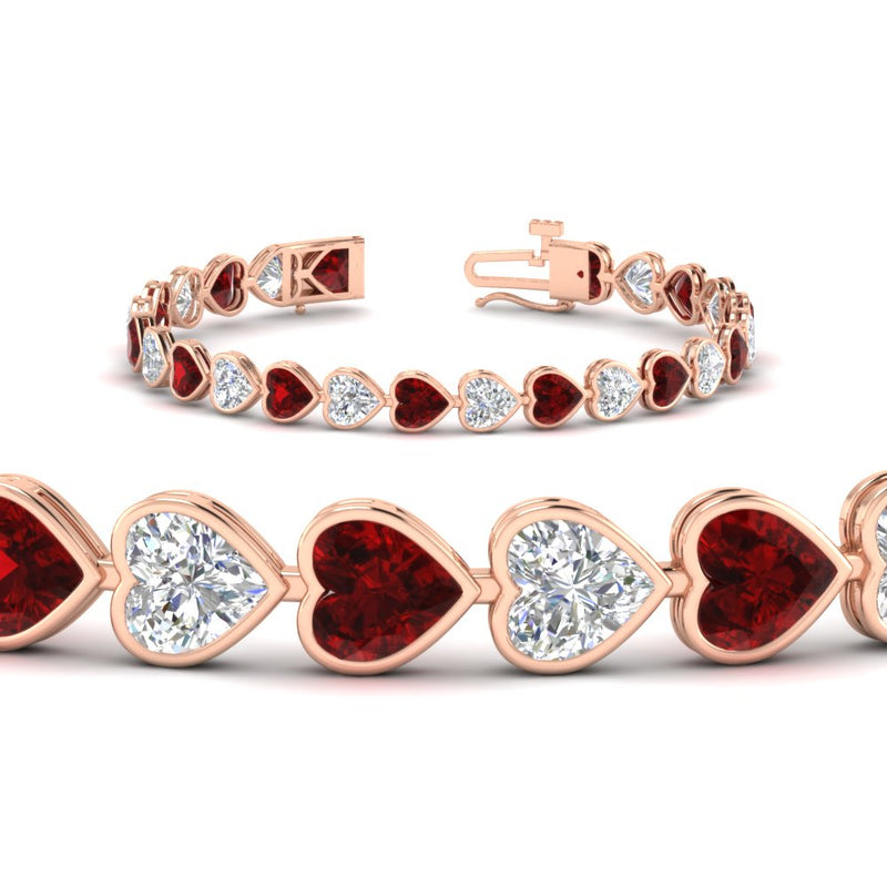 12-50-ct-bezel-tennis-bracelet-heart-shaped-diamond-with-ruby-in-rose-gold-fdbrc10581htgrudrangle2-12-50-ct-nl-rg